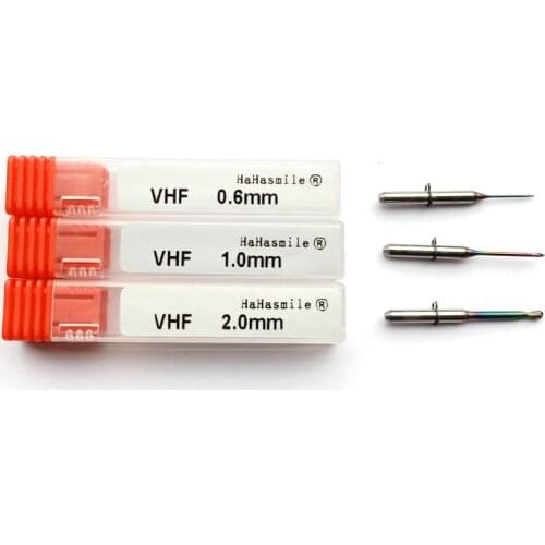 Dental Lab Zirconia VHF Milling Burs 0.6/1.0/2.0mm For K4 Cad Cam Open System Machine for Milling Zirconia Block Coating