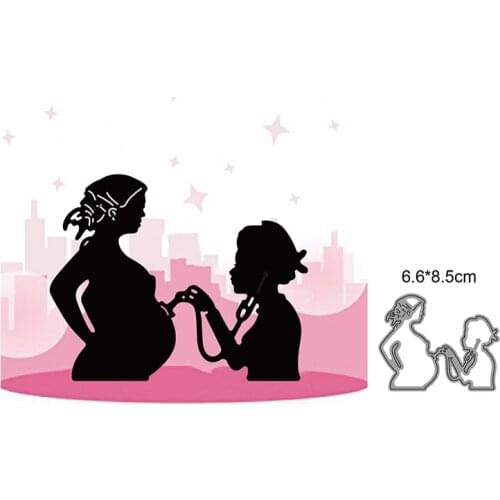 Pregnancy test Love Mother baby Metal Cutting Dies Stencil for Scrapbooking Embossing Diy Paper Card Album Handcraft