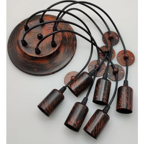 Vintage Chandelier E27 Multi-Head Cable 0.75mm For Loft Bar Restaurant Cafe DIY Art Spider Ceiling Lamp Modern Lighting