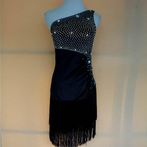 New style latin dance costume sexy stones tassel latin dance dress for women latin dance competition dresses A64 S-4XL