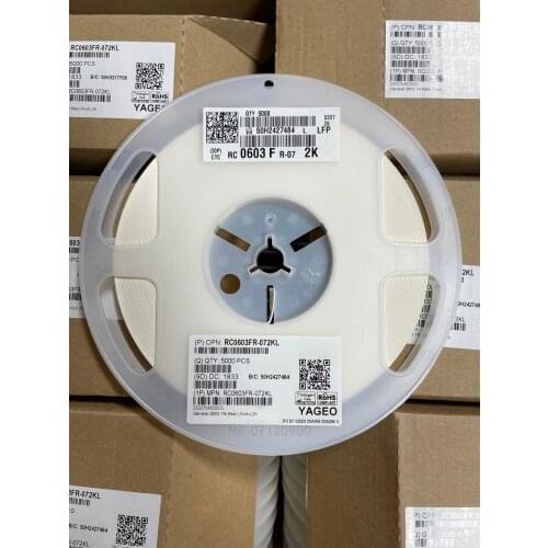 0603 2KΩ ±1% 1/10W SMD resistor (30B) ±1% 2K RC0603FR-072KL RC0603FR-072K2L 0603 2.2KΩ (2201) ±1% 2K2 chip resistor