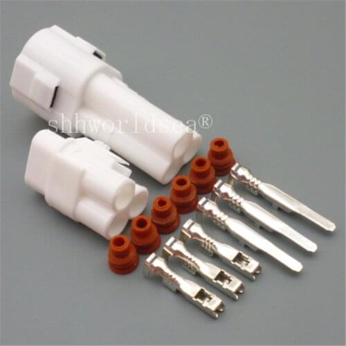 Shhworldsea 10/50/100 3 Pin/way 2.0mm Auto Male connector Auto wiring harness plug Car Waterproof electrical connector for car