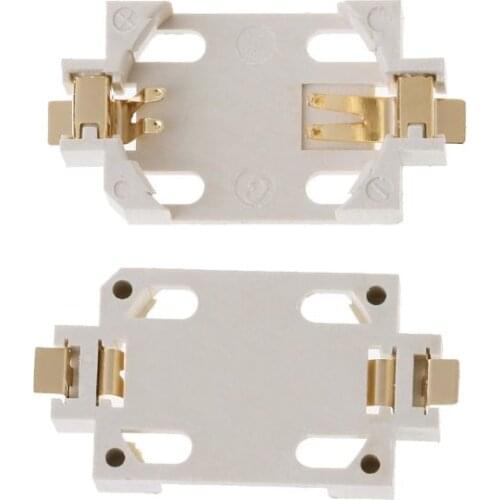 10pcs White Housing CR2032 SMD Cell Button Battery Holder Socket Case