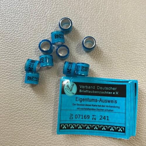 2020 DV Pigeon foot ring with cards Bird RINGs 40pcs/Lot