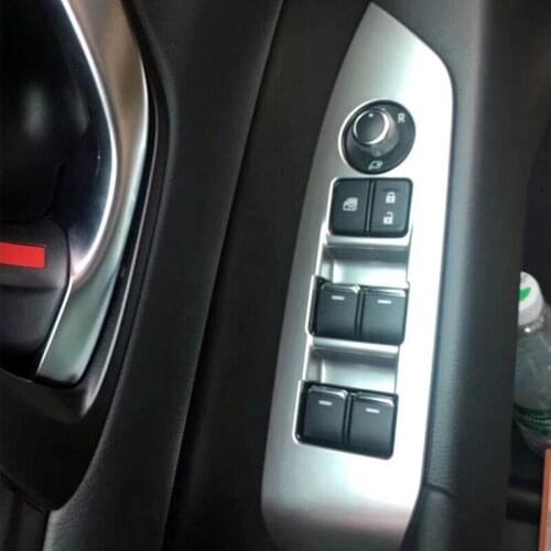 For Mazda CX-5 CX5 2017 2018 ABS Matte Inner Window Lift Switch Button Cover Trim Side Door Handle Armrest Frame 4pcs