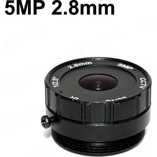 5 Megapixel HD 2.8mm CS lens f1.2 1/3 IR CCTV Lens CS mount for Day/night CCD Security CCTV IP Camera Free Shipping