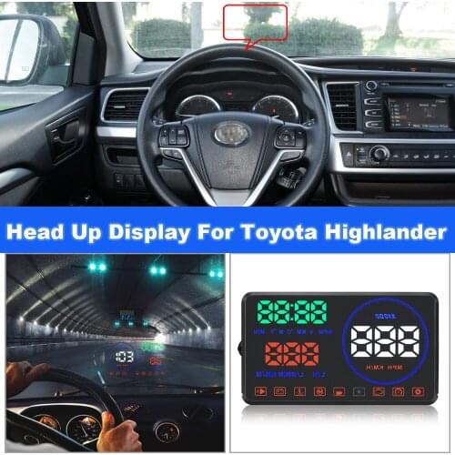 For Toyota Highlander/Kluger XU50/XU70 2014-2019-2021 Car Electronic Auto Accessories Head Up Display HUD DIY Do It Youself