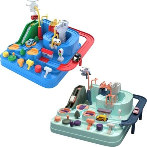 Car Adventure City Rescue Race Tracks Game Model Racing Educational Toys with 3pcs Mini Car Toys for Kids Birthday Festival Gift