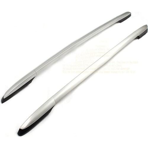 Car Styling For Toyota RAV4 2014-2017 Aluminum Alloy Sliver Side Bars Rails Roof Rack Luggage Carrier Decoration Frame Trim 2Pcs