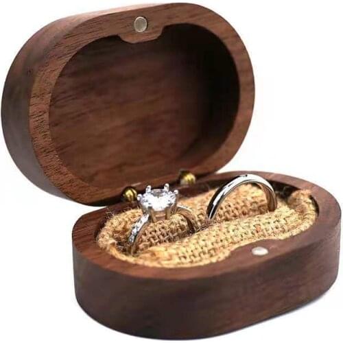 Wood jewelry Ring Box Rustic Wedding Wooden Ring Holder Customized Wedding Ring Bearer Wood Gift Jewelry Box