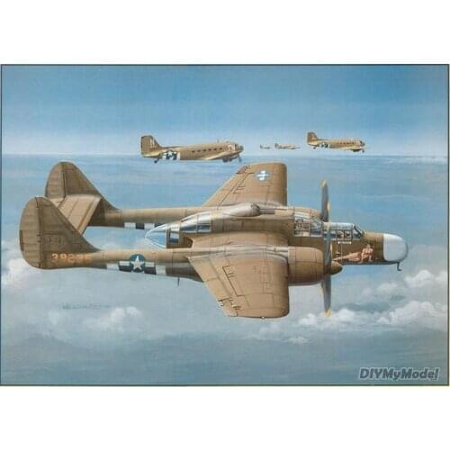 DIYMyModeI USA P61 black widow heavy propeller fighter DIY Handcraft Paper Model KIT Handmade Toy Puzzles Gift Movie prop