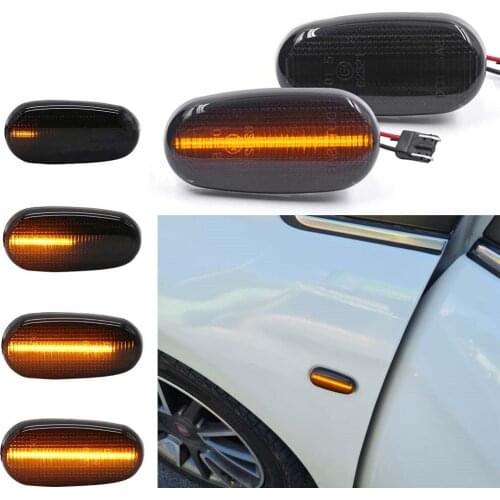 Smoke Dynamic LED Side Marker Fender Indicator Light For Alfa Romeo GT 147 937 MiTo 955 Fiat Bravo 198 Hatchback Siganl Lamp
