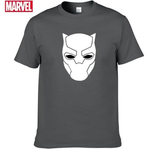 Marvel The Avengers Black Panther T-shirt Comfortable Breathable 100% cotton Fashion clothes for teens Summer Mens shirt #132