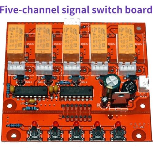 HIFI Front-level Five-channel 5-speed Signal Relay Switch DIY Fever Audio Input Selection Electronic Audio Source Board