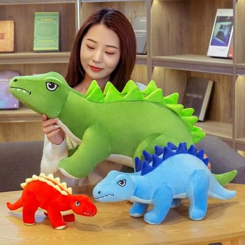 30-80cm Lovely Dinosaur Plush Doll Cartoon Stuffed Animal Stegosaurus Toy For Kids Children Boys Birthday Gift Home Decor