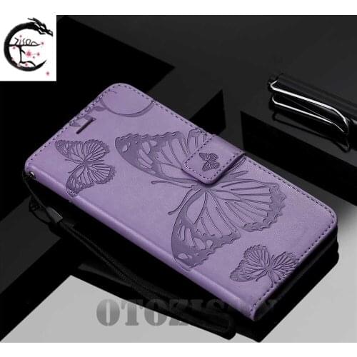 Leather Case Flip Cover for Huawei Honor V10 PU Holder Cases 3D Butterfly Embossing Covering Casing Coque Protective case