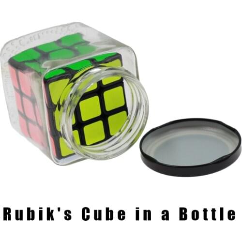 Rubik Cube in a Bottle Magic Tricks Illusion Cube Disappear Close Up Stage Street Props Gimmick Magician