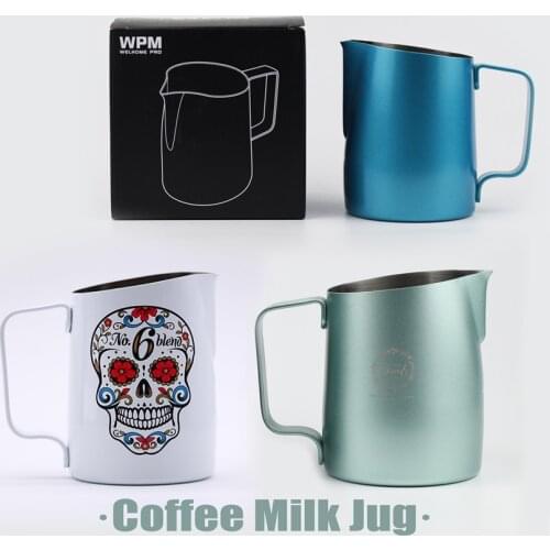 Coffee Milk Jug Stainless Steel Frothing Pitcher Pull Flower Cup Coffee Milk Frother Latte Art Milk Foam Tool Coffeware
