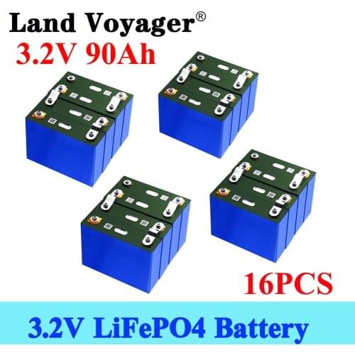 Land Voyager 16pcs 3.2V 90Ah LiFePO4 battery for DIY 12V 24V battery Lithium-iron phospha Can make Boat batteries, car batteriy