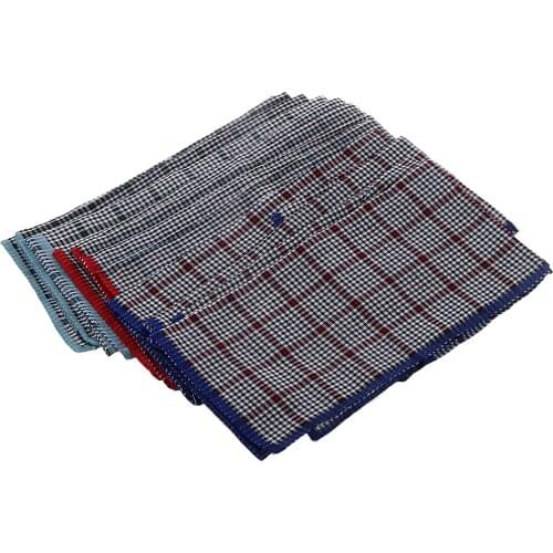 24pcs Mens Handkerchiefs Cotton Square Hanky Handkerchief 40x40cm