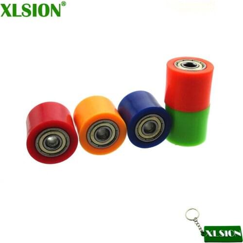 XLSION 8mm Chain Roller Pulley Tensioner For Honda Suzuki Yamaha Kawasaki Pit Dirt Bike ATV Quad Motorcycle