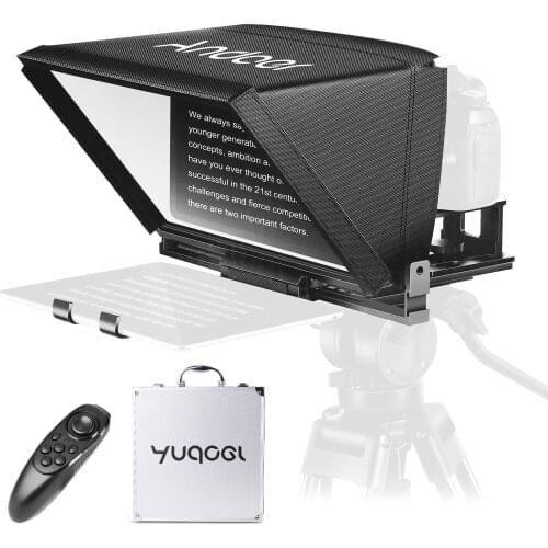Portable DSLR Camera Teleprompter Prompter Photography Photo Studio Video Recording Live Streaming Interview with Remote Control