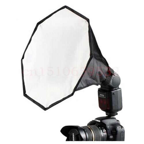 With Tracking number 30cm Octagonal Mini Flash Diffuser Soft Box for Digital SLR Camera (Black)