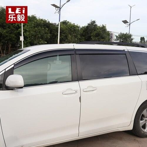 LEYI High quality Auto parts Brown transparent Acrylic materialcar window shade sunshades for Sienna 2011 2020