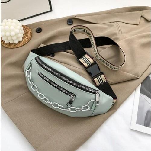 2021 New Women PU Waist Pack Chest Waterproof Belt Bum Bag Male Phone Wallet Pouch Bags