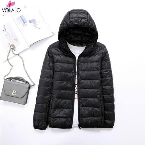 Winter Jacket Women Ultra Light Down Jacket Women Hooded Coat 90% Duck Down Jacket Packable Thin Feather Short Parka