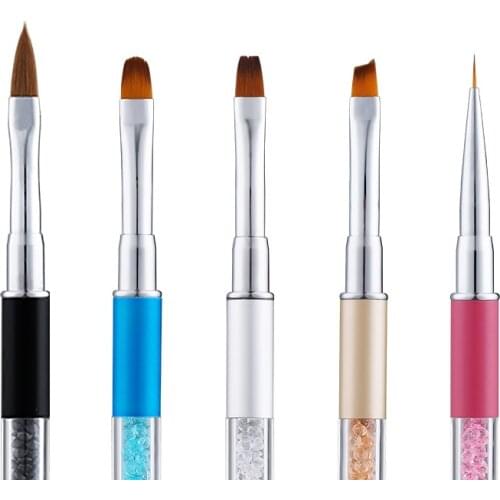 1pcs Nail Brush Rhinestone Acrylic Pen Carving Nail Art Tips Painting Tool Liner UV Gel Manicure Accessories Tool Set