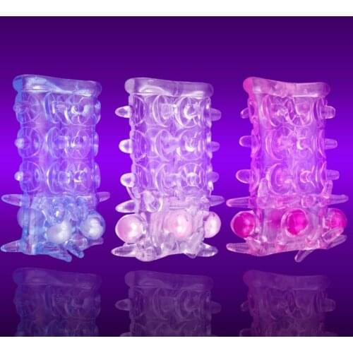 1pcs Transparent Bead Penis Sleeves Delay Rings Extender Adult Sex Toys For Male dropshipping