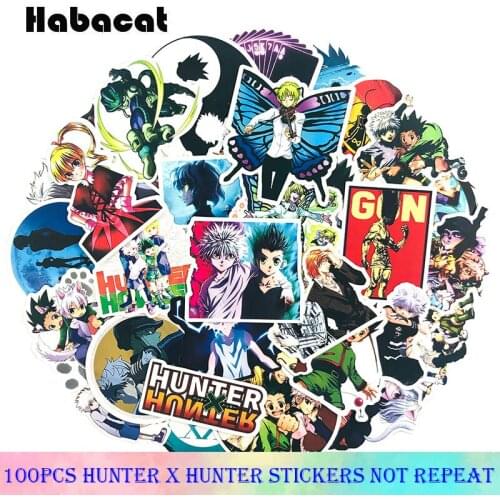 100Pcs/Pack HUNTER X HUNTER Japanese Anime Stickers For Luggage Laptop Motorcycle Skateboard Refrigerator Toys For Gift
