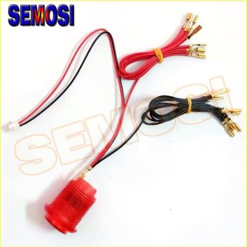 2pcs 5V / 12V Light Arcade Button Joystick Cable with 6.3mm ,4.8mm or 2.8mm Quick 2pin Connector To USB Encoder Diy