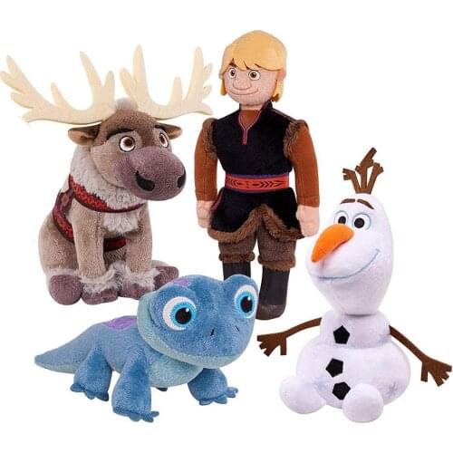 2019 Genuine Disney Frozen Elsa Anna Princess plush doll Snow Queen Children girls stuffed toys Olaf fire Lizard Christmas gift