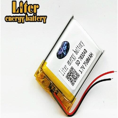 3.7V lithium polymer battery 703040 750MA Li-Po Battery With PCB For DVD MP3 MP4 MP5 GPS Power Bank Bluetooth GPS Navigator Toy