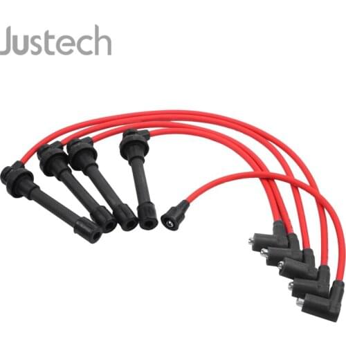 Justech 5Pcs Spark Plug Wires Set For Honda Accord Civic Odyssey Acura CL L4 2.3L 2.2L Isuzu Oasis Car Parts 92 78 67 57 48cm