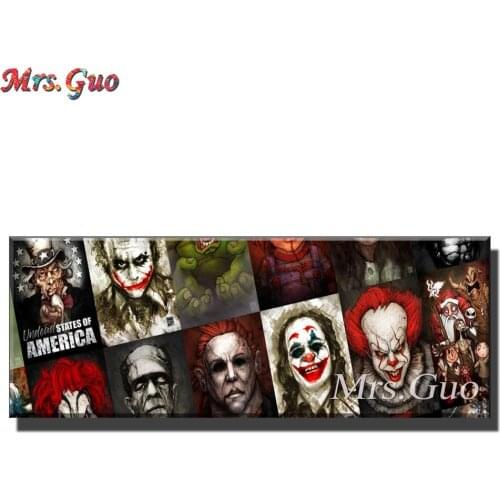 5D Diamond Painting Horror Character Clowns Home Decor Cartoon Full Square Diamond embroidery Cross Stitch Halloween Decoration