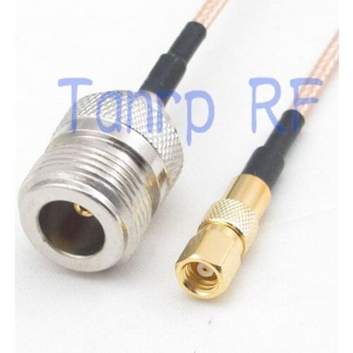 6in SMC male plug to N female jack RF adapter connector 15CM Pigtail coaxial jumper extension cord cable RG316