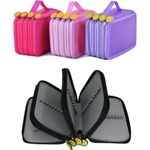 4th Floor Zipper Pencil Case 72 holes Colorful Kawaii High Capacity Art Pen Pencilcase Pencil Bag School Office Stationery