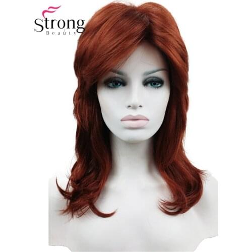 Long Shaggy Layered Copper Red Classic Cap Full Synthetic Wig Womens Wigs COLOUR CHOICES