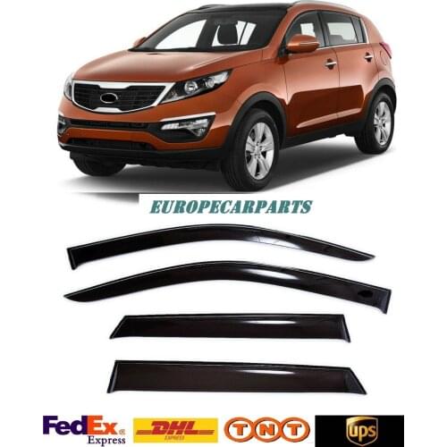 For Kia Sportage 2010-2015 Window Visors Side Sun Rain Guard Vent Deflectors 4 pieces