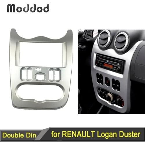 2 Din Radio Fascia for Renault Logan Dacia Duster Nissan NP200 Stereo Panel DVD Dash Kit Installation Face Frame