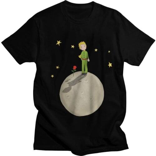 Classic Fiction The Little Prince T Shirts Men Short Sleeve Cotton T-shirts France Fairy Tale Tees Top Novelty Tshirts Gift Idea