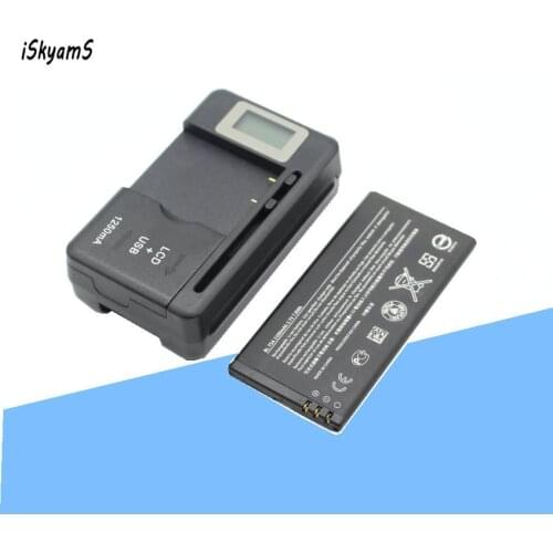 ISkyamS 1x 2100mAh Replacement Li-ion BL-T5A battery +Universal Charger for Nokia Lumia 550 bl-t5a 3.7 V