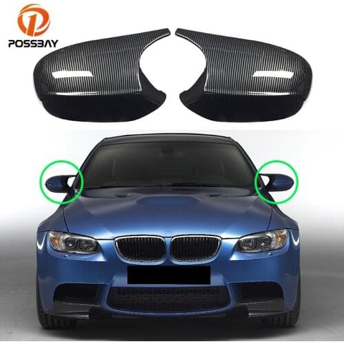 Car Front Side Carbon Fiber Door Rearview Mirror Caps Rear View Cover for BMW E90 E91 E92 E93 LCI Facelifted Model 2008-2013