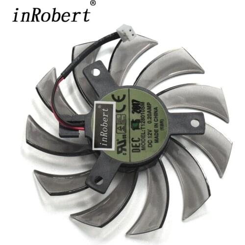 New 75mm Everflow T128010SM 2Pin 2 Wire DC 12V 0.20A Cooler Fan Replace Gigabyte Radeon R9 270X 280X Graphics Video Card Fans