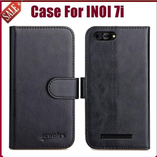 Hot! INOI 7i Case 6.2" 6 Colors Flip Soft Leather Phone Wallet Cover For INOI 7i Case Stand Function Credit Card Slots