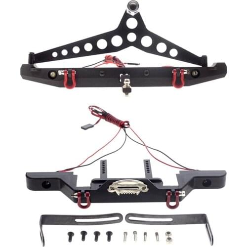 Metal Front & Rear Bumper for 1/10 RC Crawler Axial SCX10 III 90046 AXI03007 Traxxas TRX-4 Upgrade Parts Accessories