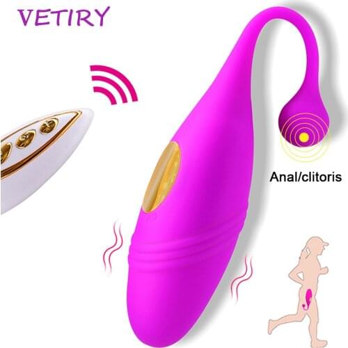Wearable Dildo Vibrator Anal Clitoris Massage Panties Vibrating Egg Vaginal Balls Wireless Remote Control Sex Toys for Women